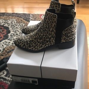 Dolce Vita Tristan Leopard Suede Booties